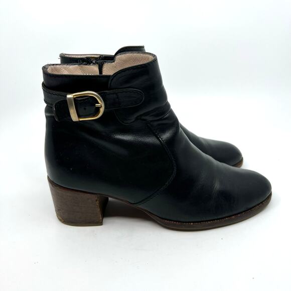 A.P.C. Black Leather Ankle Boots Women's 6 US - Picture 3 of 9